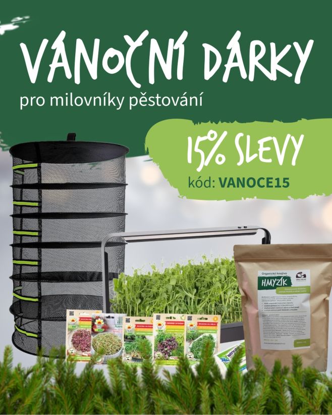 🎄 Vánoční 15% sleva právě odstartovala! 👉 Pořiďte u nás dárky pro své blízké, kteří milují pěstování a zahradničení. 🌱 🪴...